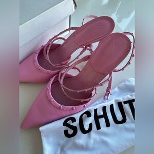 SCHUTZ Pink Studded Heels